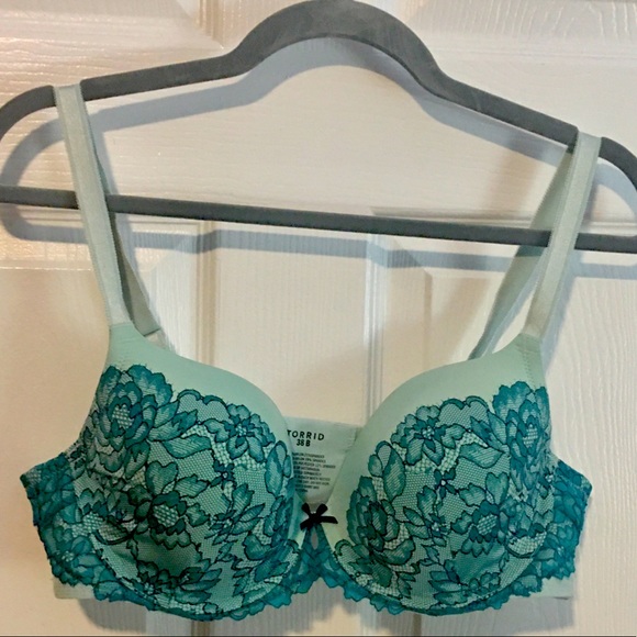 torrid Other - Torrid floral lace 38B underwire bra women’s plus bluegreen